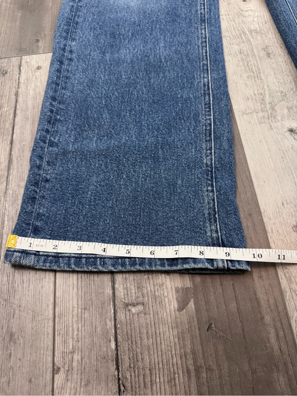 AYR Secret Sauce Wide Leg Flare Jeans in Medium Blue Wash - Picture 9 of 10